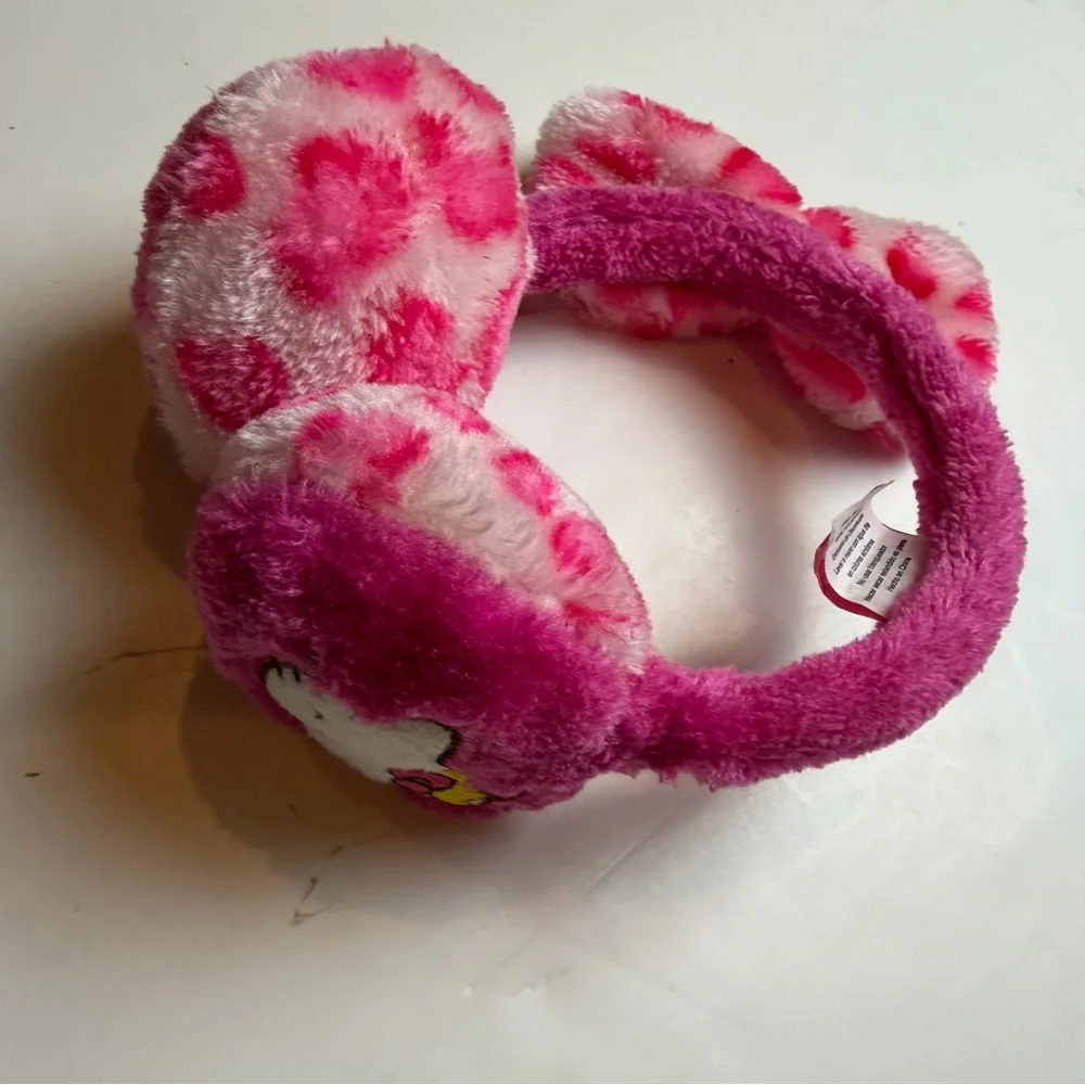 Hello Kitty Pink and White Polka Dot Kids Earmuffs